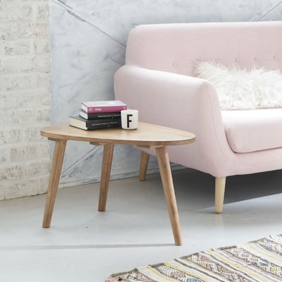 Table basse en bois massif 62 cm  ODDA BERAH GETAH