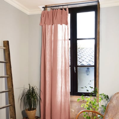 Rideau ajustable + 8 anneaux pince collection Gaia EDEN