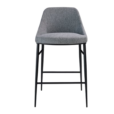 Tabouret en tissu gris ANGEL CERDA