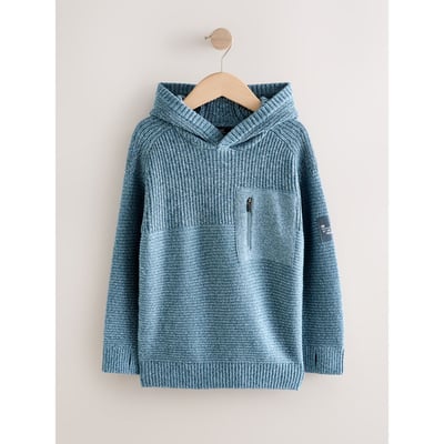 Sweat à capuche en maille style militaire NEXT
