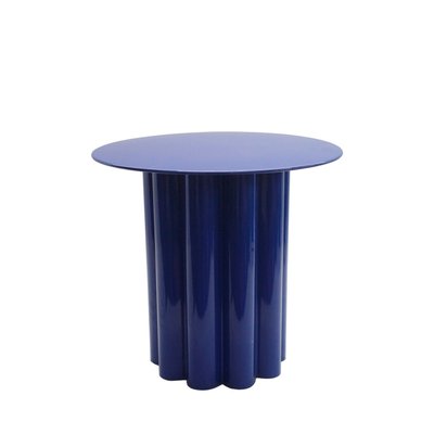 Table d'appoint ronde en aluminium ø43cm- LEON DRAWER