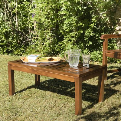 Table basse de jardin en teck huilé 100 cm SUMMER PIER IMPORT