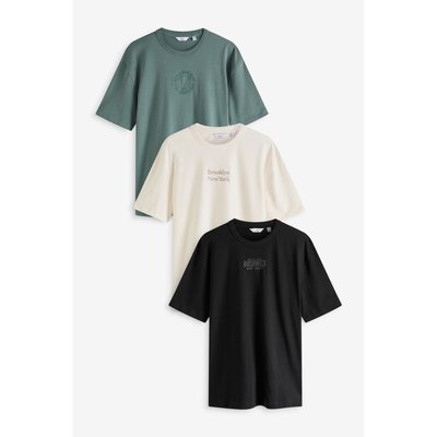 T-shirt avec texte brodé manches courtes NEXT
