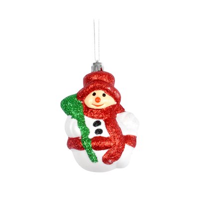 1 boule de noel bonhomme de neige blanc DOUCEUR D'INTÉRIEUR