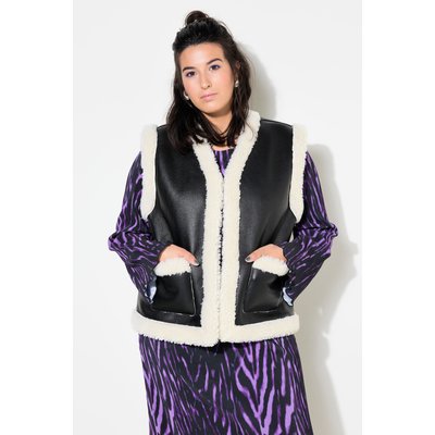 Gilet en simili et imitation fourrure. Ligne STUDIO UNTOLD