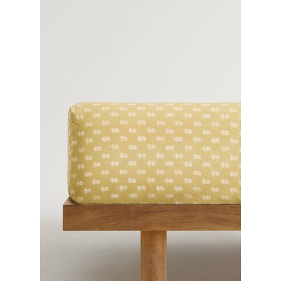 Drap plat enfant percale de coton petite fleur lit 90 cm MANGO HOME