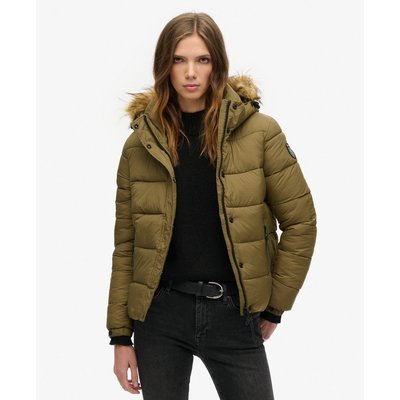 Doudoune courte à capuche avec imitation fourrure SUPERDRY