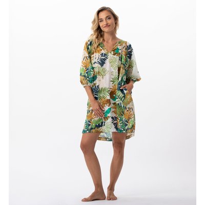 Robe imprimée végétaux en 100% coton PALMERAIE 740 LE CHAT