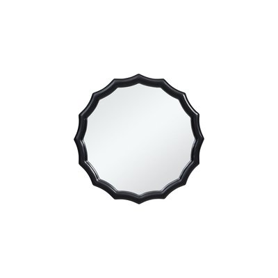 Miroir rond décoratif ondulé en bois H38 SIA DECO