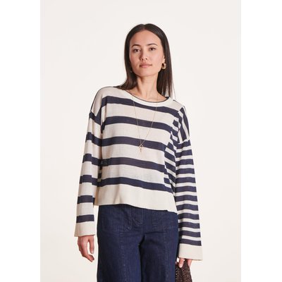 Pull rayé ample en maille fine LA FEE MARABOUTEE