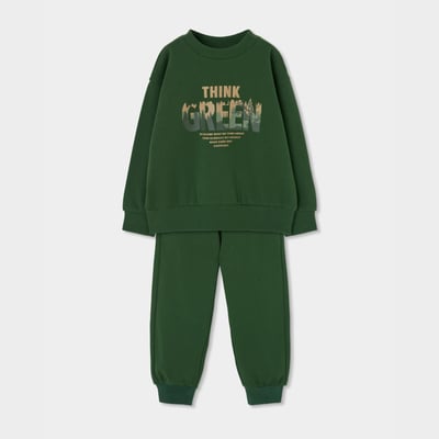 Ensemble garçon maille imprimé Think Green BOBOLI