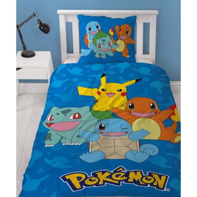 Parure de Lit Enfant Imprimée Réversible, PIKACHU STARTER POKEMON