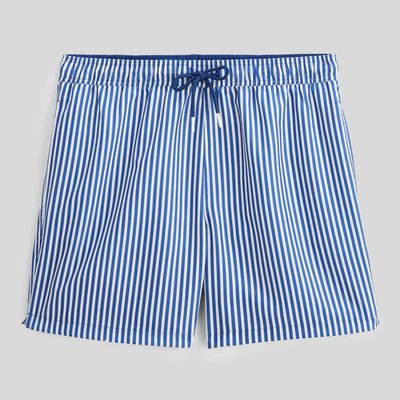 Short de bain à rayures en polyester recyclé MONOPRIX