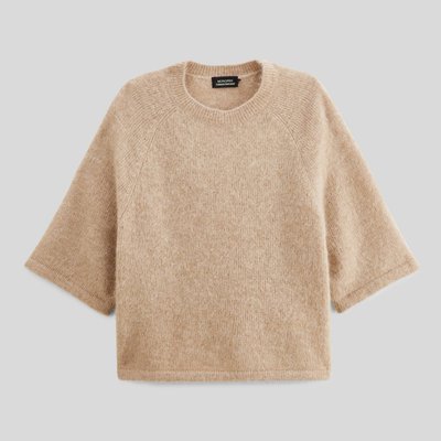 Pull manches coudes contenant de l'alpaga MONOPRIX