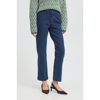 Jean droit à taille mi-haute, longueur cheville B.YOUNG