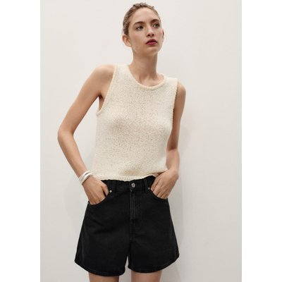 Short jean taille haute MANGO