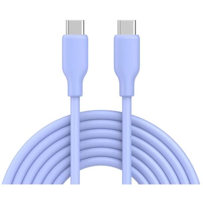 Câble de charge vers USB-C silicone 2M Violet ESSENTIEL B