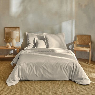 Parure de lit percale unie TERRE DE NUIT