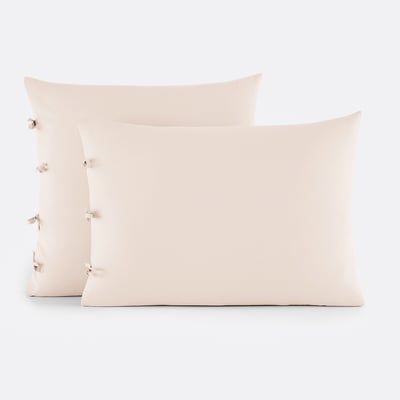 Funda de almohada anudada de algodón liso, Scenario LA REDOUTE INTERIEURS