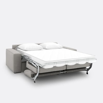 Sofá cama de algodón/lino, espuma HR premium, Cecilia LA REDOUTE INTERIEURS