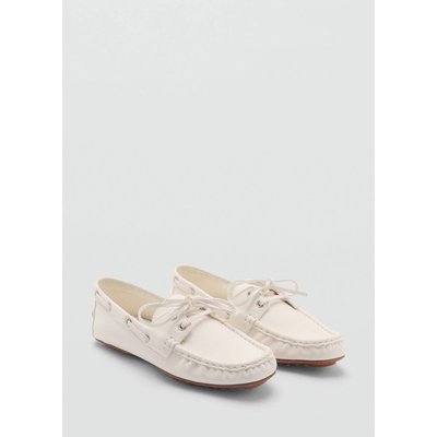 Chaussures bateau cuir à lacets MANGO