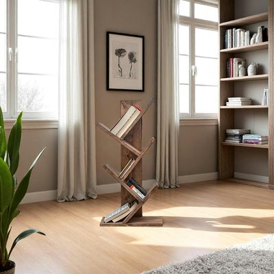 Etagère design en bois - forme arbre, 6 niveaux LINARES PIER IMPORT