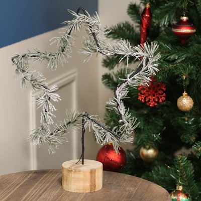 Décoration de Noël à poser étoile nature avec leds PIER IMPORT