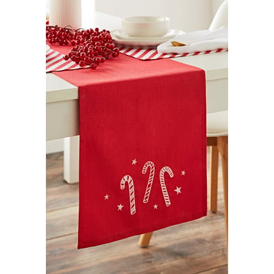 Christmas Candy Cane Table Runner - 33x220cm CATHERINE LANSFIELD