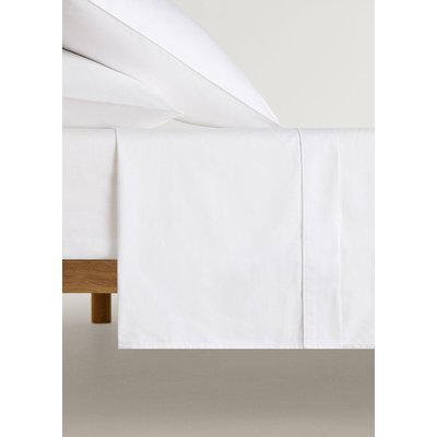 Drap plat coton satin 600 fils lit 135/140 cm MANGO HOME