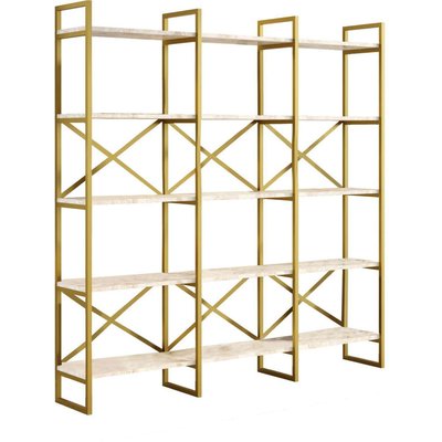 Etagère en aggloméré imitation marbre et métal Vig HANAH HOME