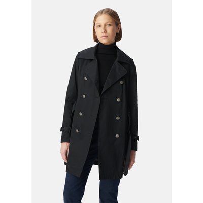 Trench long en coton lourd capuche amovible IKKS