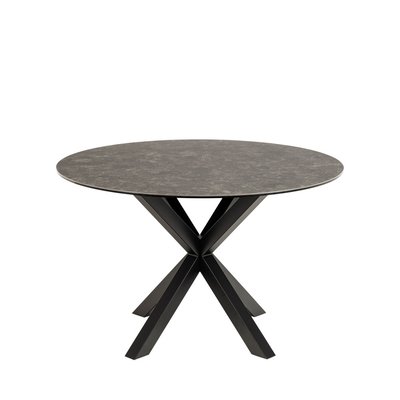 Table à manger 4 places ronde en céramique et métal - Eurame DRAWER