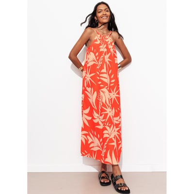 Robe longue fluo à bretelles PROMOD