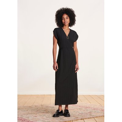 Robe longue portefeuille à manches courtes LA FEE MARABOUTEE