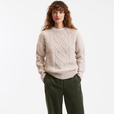 Pull col rond en maille torsadée LA REDOUTE COLLECTIONS