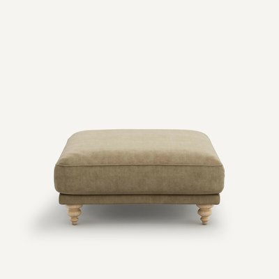 Voetenbank in stonewashed fluweel, Lazare AM.PM