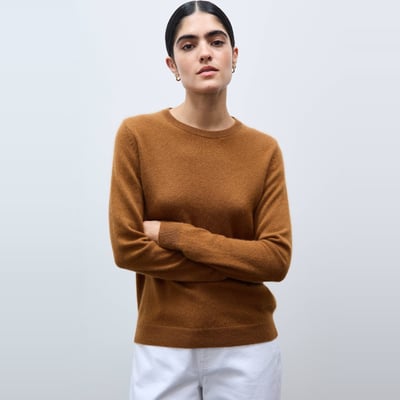 Pull uni col rond en 100% cachemire MONOPRIX