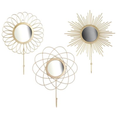 Patère filaire décorative en métal doré (Lot de 3) CMP