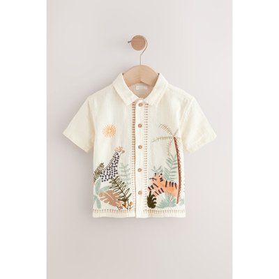 Chemise brodée à manches courtes NEXT