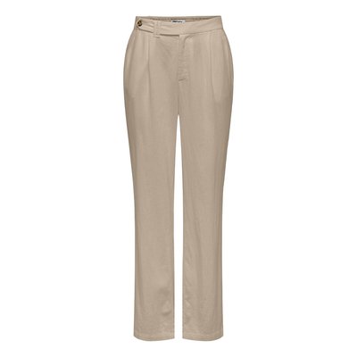 Pantalon taille haute, en lin mélangé ONLY TALL