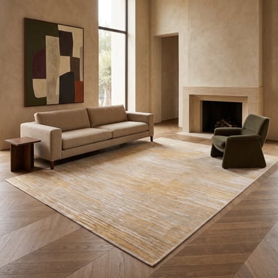 Tapis moderne tissé plat texture linéaire   ANNE LINEAIRE THE DECO FACTORY