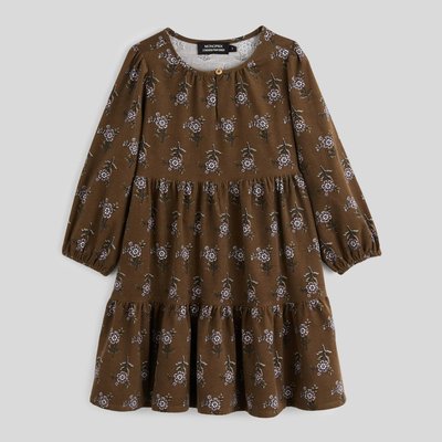 Robe imprimée en velours côtelé MONOPRIX