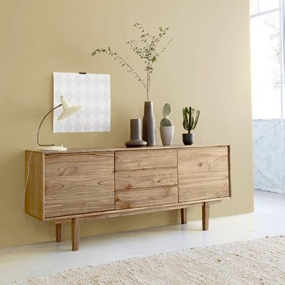 Commode en mindi massif 180 cm  FIFTIES BERAH GETAH