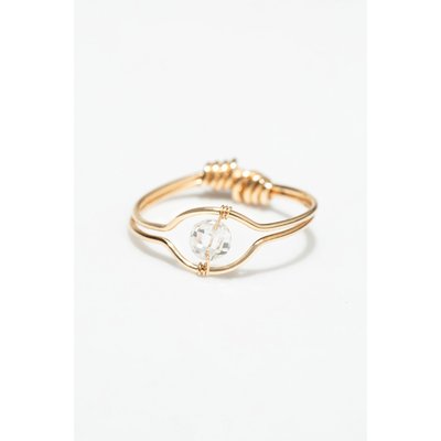 Bague double Kamsa - Or 750‰ Diamant blanc YAY PARIS