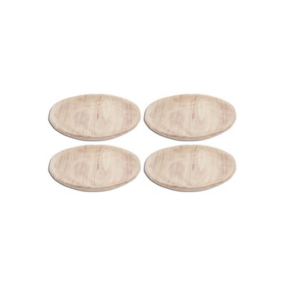 Assiettes en Paulownia Lot de 4 AUBRY GASPARD