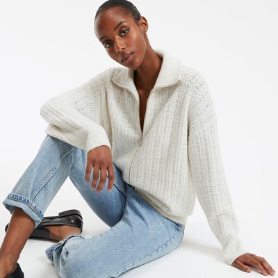 Cardigan court col v en grosse maille LA REDOUTE COLLECTIONS