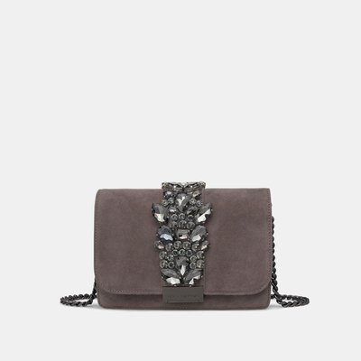 Sacoche en cuir avec strass sur rabat ALMA EN PENA