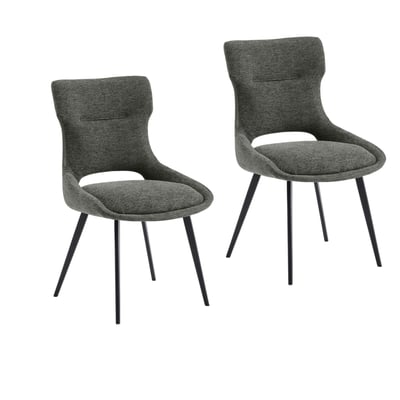 Chaise de salle à manger en tissu (lot de 2) LUGANO PIER IMPORT