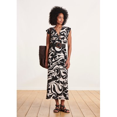 Robe longue à imprimé et manches courtes LA FEE MARABOUTEE