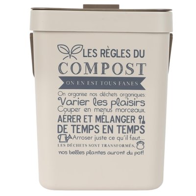 Poubelle de compostage 5 L avec accroche THE HOME DECO FACTORY